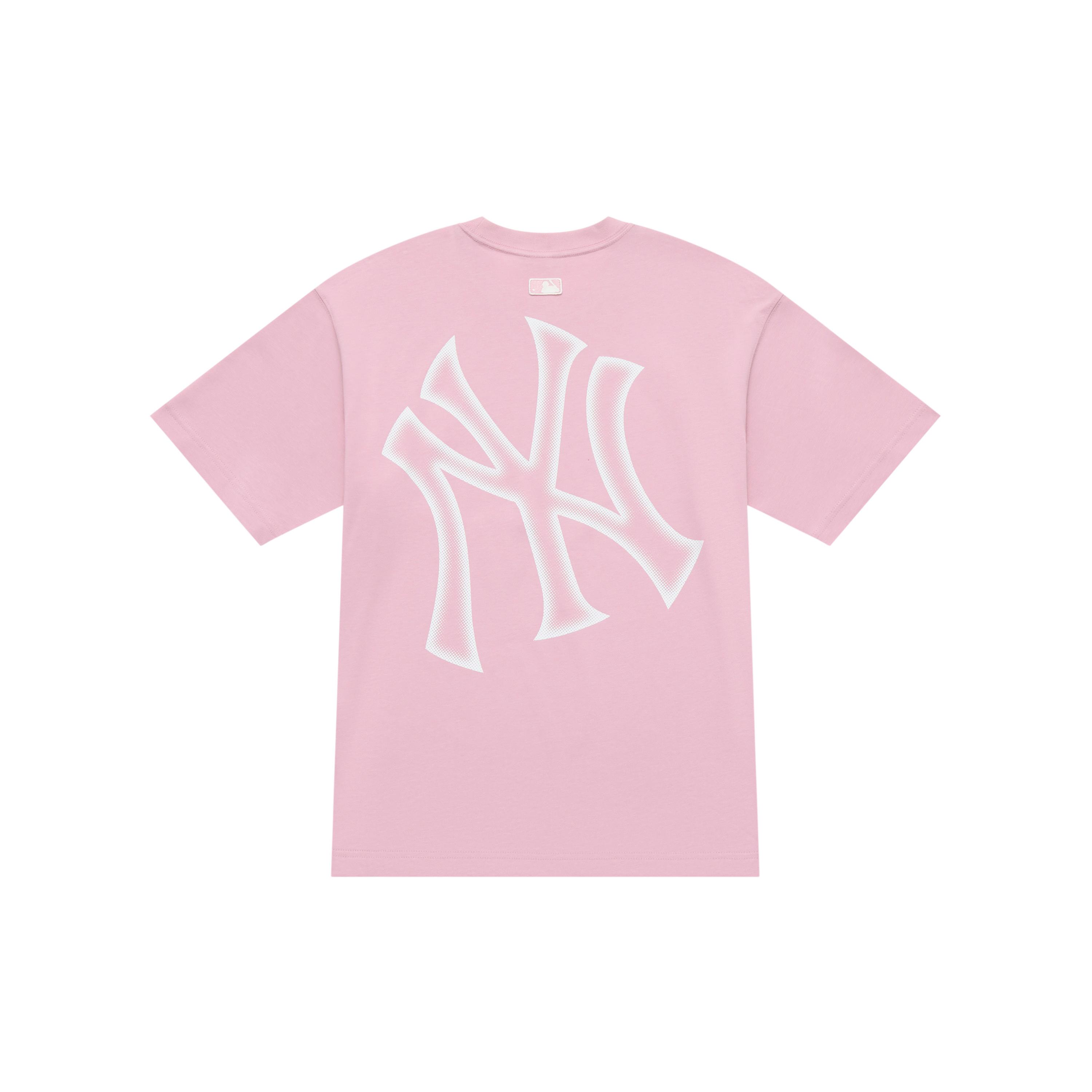 MLB New York Yankees Basic Collection 25SS T Shirt Unisex Pink 3ATSB6453-50PKM M