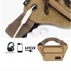 Outdoor Travel Canvas Men's Crossbody Bags Storage Bag Multi-Pockets Waist Bag Large Capacity Chest Shoulder Bag