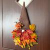 Fall Wreaths for Front Door Gnome Maples Leaf Wreath Thanksgiving Decoration