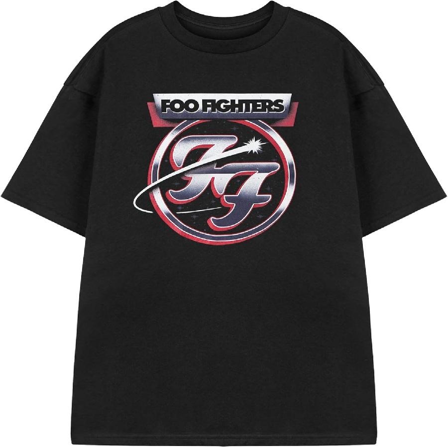 Мужская футболка Foo Fighters с коротким рукавом _ Графическая футболка в стиле альтернативной музыки для взрослых _ Официальный мерч рок-группы S чёрный