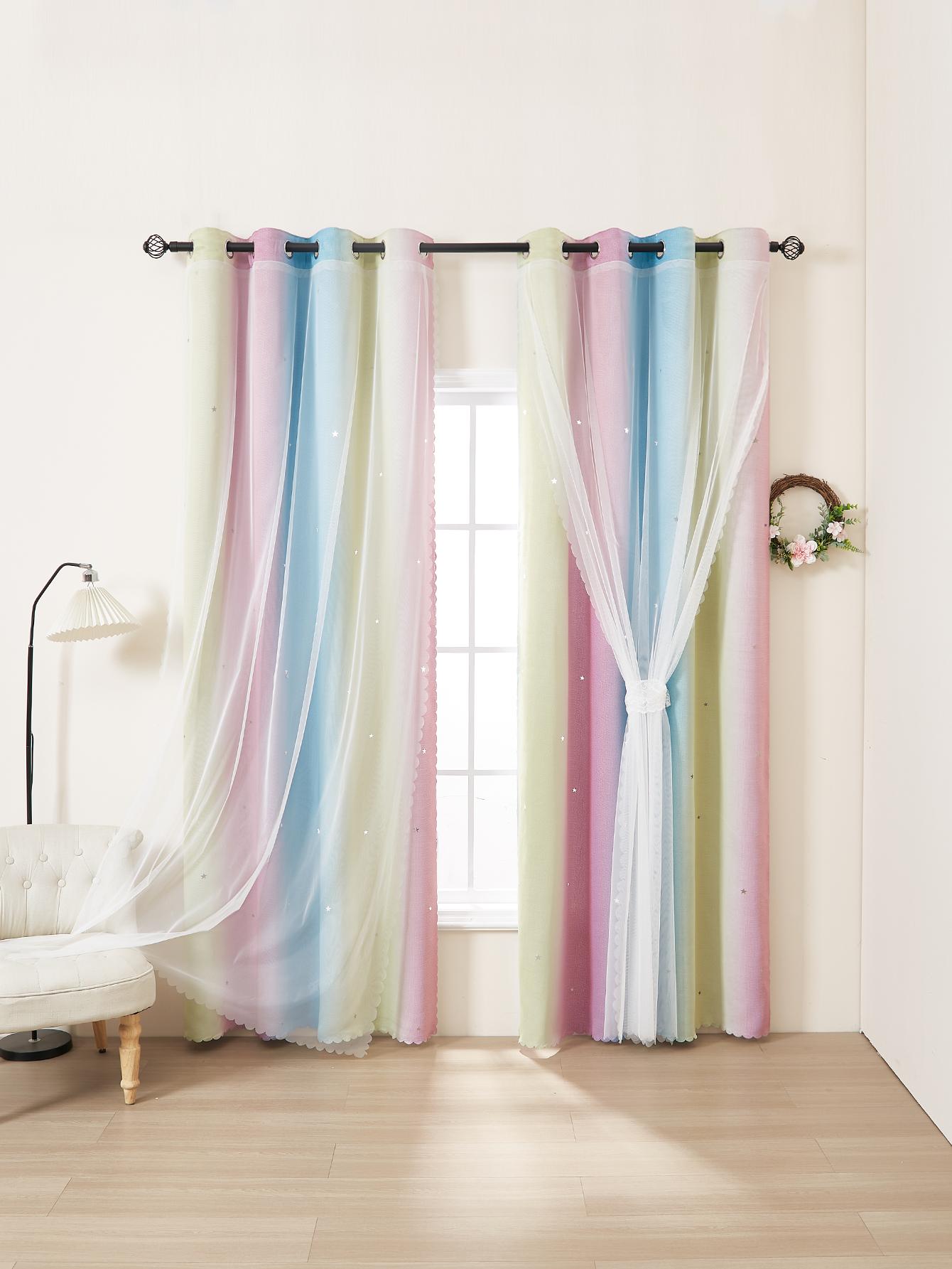 

Детские шторы блэкаут для спальни, теплоизолированные шторы с серебристыми мерцающими звездами для мальчиков, антикварные шторы с люверсами 100x130cm&Grommet Top