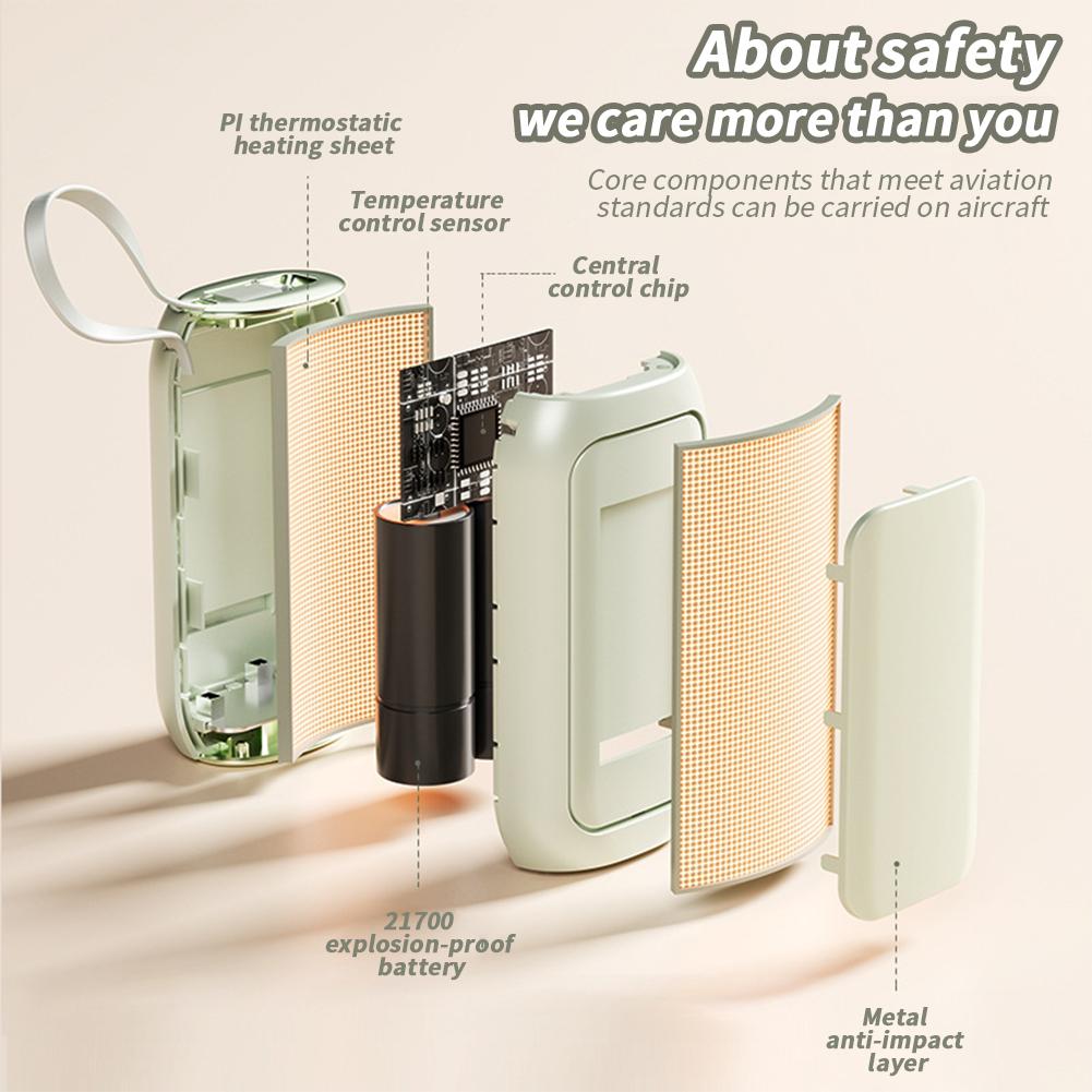 2 In 1 Portable Hand Warmers Power Bank Rechargeable 4000mAh-8000Ah Long-Lasting Heating Electronic Hand Warmer
