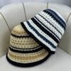 All-match Fashion Sunscreen Breathable 100% Polyester Bucket Hat Spring Summer New Hollow Fisherman's Knitted Color Matching Hat