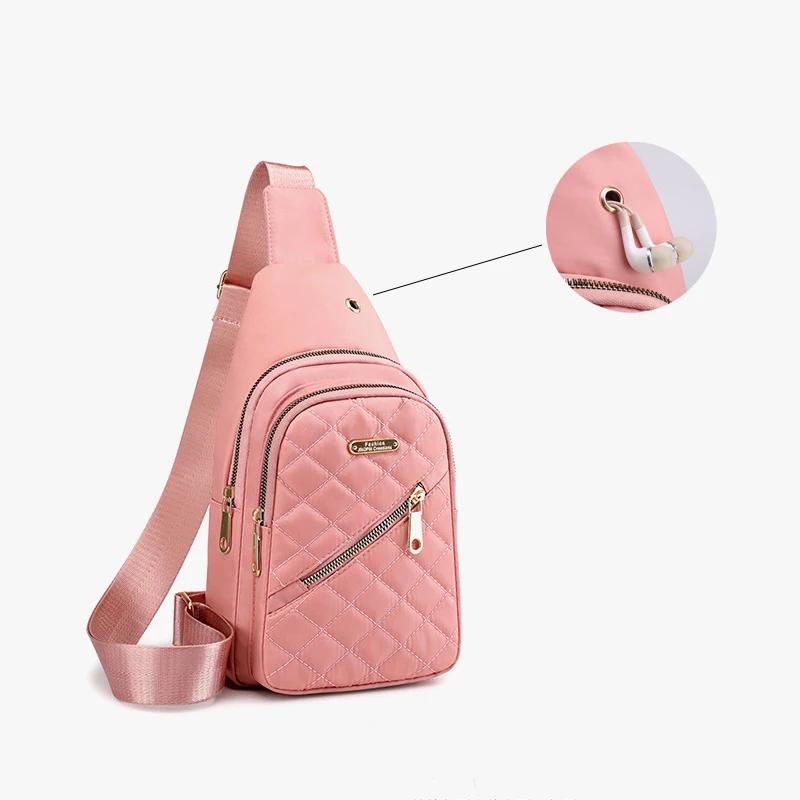 2026 BestSelling New breast bag women's casual fashion nylon fabric bag lightweight crossbody small single shoulder Chest Bags