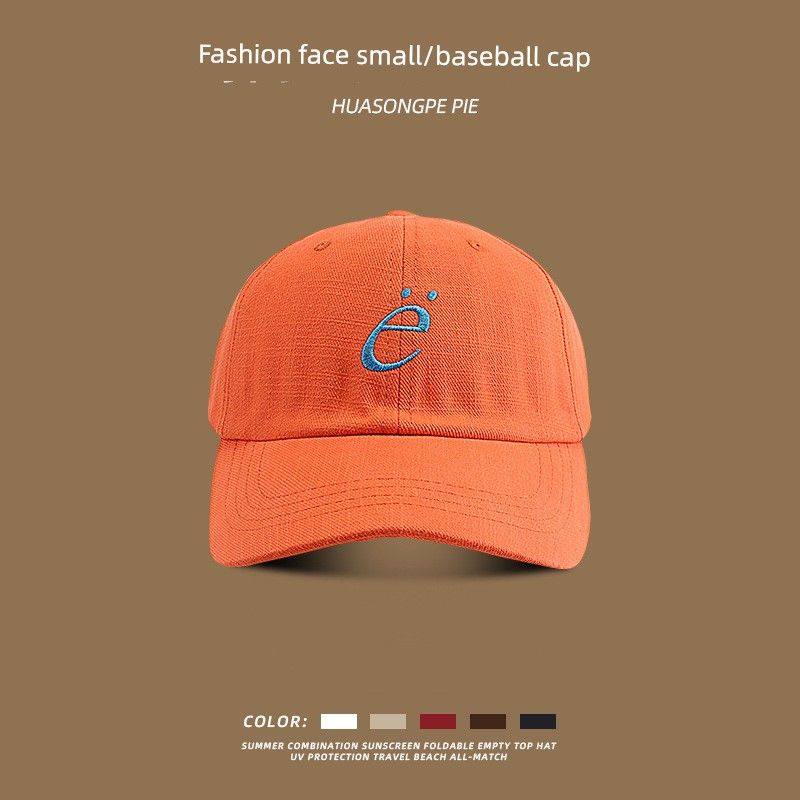 

Summer New Arrival Slim Looking Face-Looking Small Baseball Cap for Women Korean-Style Chic and Unique Outdoor Fashion Couple Peaked Cap C2041e Embroider baseball cap Orange M(56-58cm)