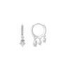 Earring - LUXENTER - AFRICA Fantasia - Creole 20.8 Mm - Multicolored Zirconia - Metal Alloy Rose Gold Finish