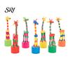 Solid Wood Giraffe Toy Wooden Dancing Elastic Rope Puppet Toddlers Boys Girls Educational Press And Swing Animal Children