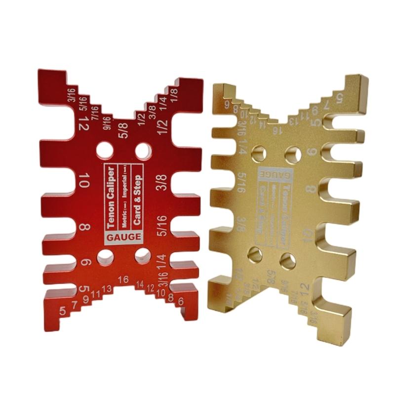 Upgraded Card Gauge High-Precision Aluminum Dovetail Jig Tenon Caliper for Measuring Height Gaps Gauge Ruler Precision-