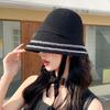 Summer New Hat Women's Knitted Hollow Bucket Hat Outdoor Travel Sun Protection Sun Hat Breathable Sun Hat