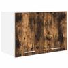 Wall Mounted Cabinet with Door Smoked Oak and White 60 X 31 X 40 Cm