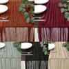 Poloprůhledná gáza stolní běhoun Šalvěj prostírání jídelní stůl Vintage