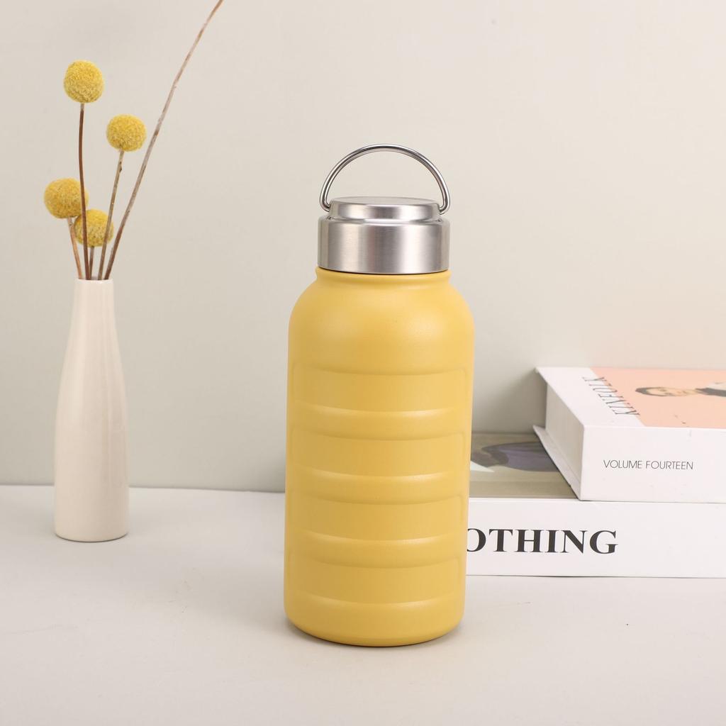 Creative Stainless Steel Mug Girl Handle Portable High-value Water Cup 1000ml Large-capacity Ins Wind Cup