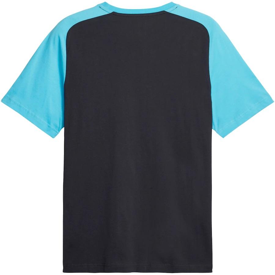 Puma Sports Casual Brand Logo Badge Short Sleeve T-Shirt Unisex Tops Navy-Blue 772902-03