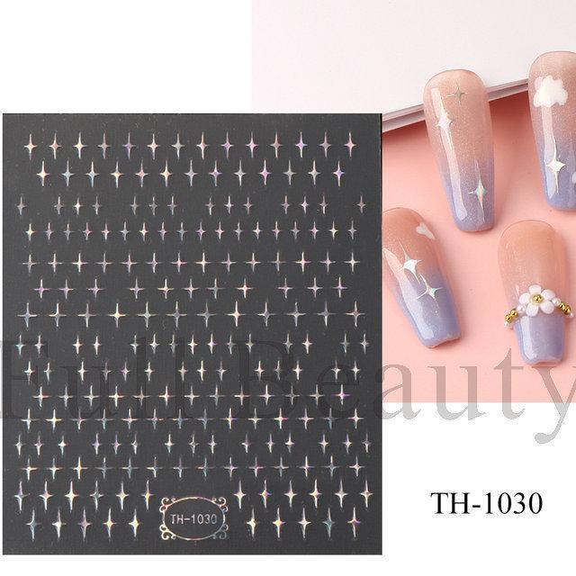 Nail Art Sticker Diablo Series European And American Halloween Laser Spider Scorpion Thin Fortitude Back Glue Nail Sticker