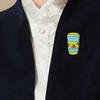 Cartoon Cup Brooch Pin For Women Fashion Alloy Material Badge Accessory With Enamel Finish And Star Elements