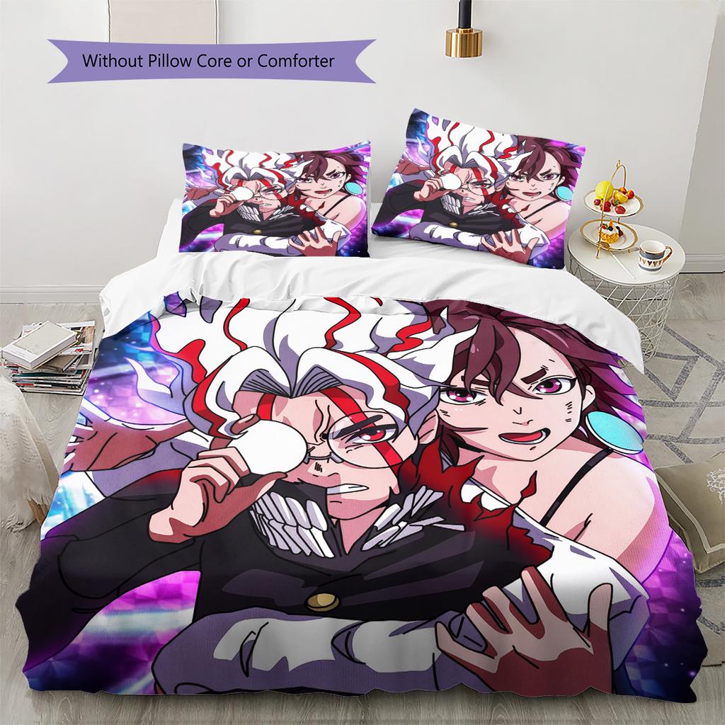 Momo  Pattern Bedding Quilt Set  Home Decoration  Gift (1 * duvet cover + 2 * pillowcase  without core)
