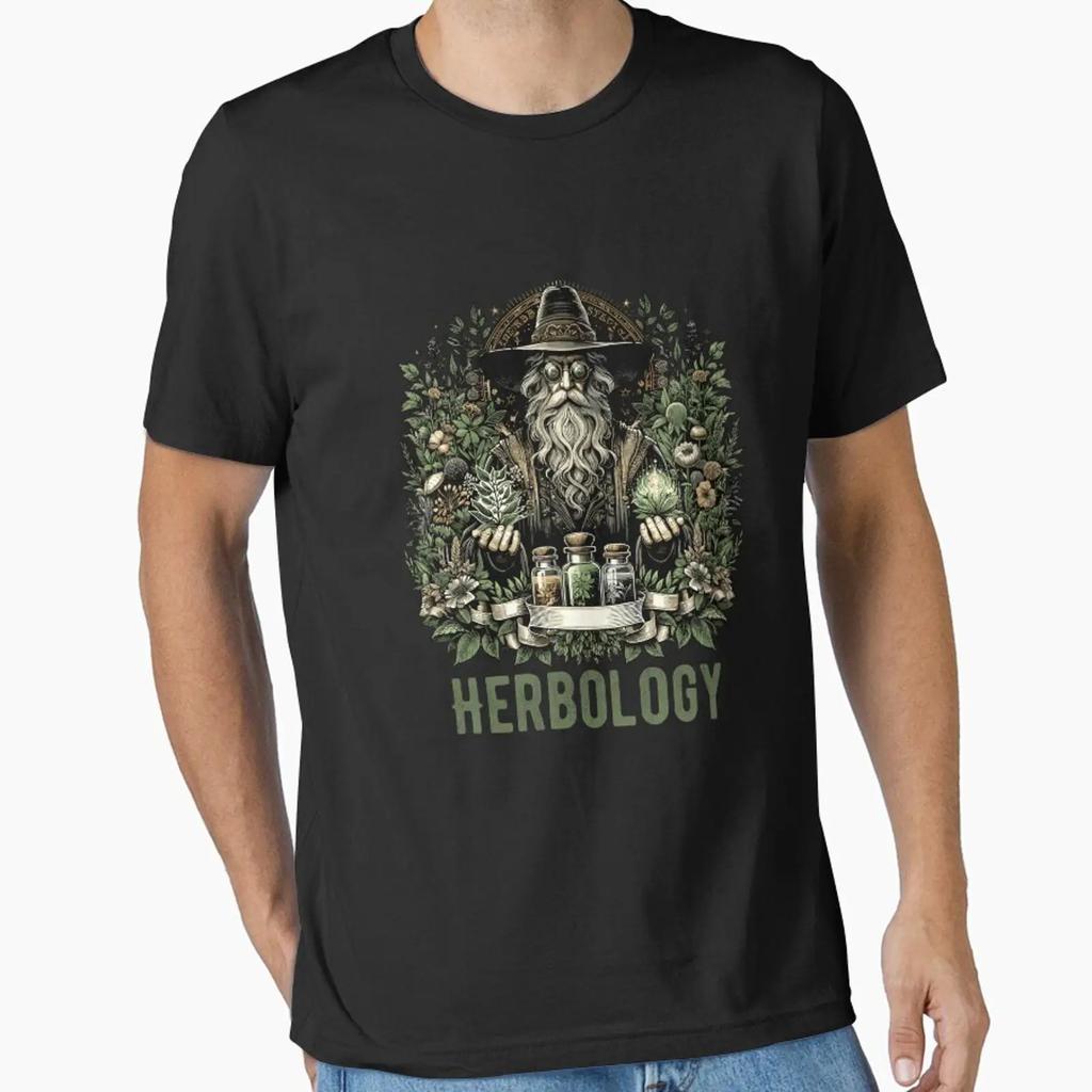 Herbology Magical Herbs Vintage Mystic Plants Essential T Shirt Vintage Homme Streetwear Stylish Comfortable Soft