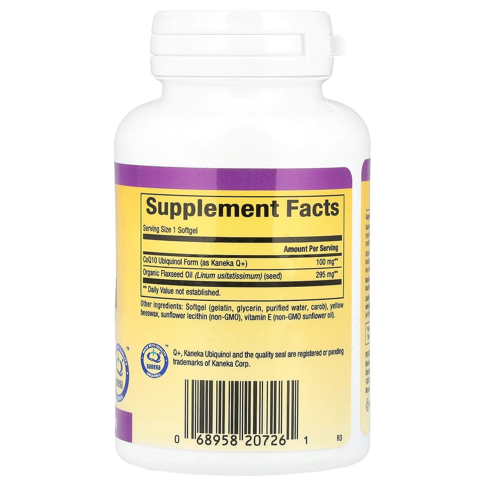 Natural Factors Ubiquinol Active CoQ10 100mg Softgels, 60 Counts