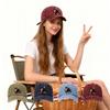 1 Stück Lustige Katze Druck Retro Gewaschene Baseballkappe,Verstellbare Gebogene Leichte Unisex Accessoires Mütze für Damen,Geeignet für Outdoor