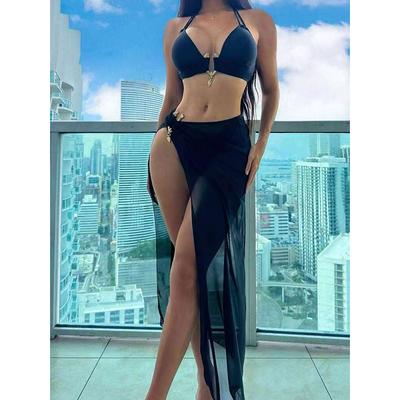 Sexy Bikinis Swimsuits Women's Swimwear Push Up Female Beach Swimming Wear Bathing Suits Three Piece Bikini Set