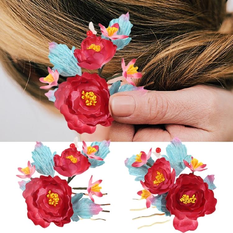 Beautiful Hairpin Chinese Traditional Costume Flower Hanbiuk Cosplay