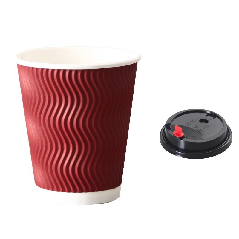 Disposable Double-Wall Insulated Coffee Cups with Lids