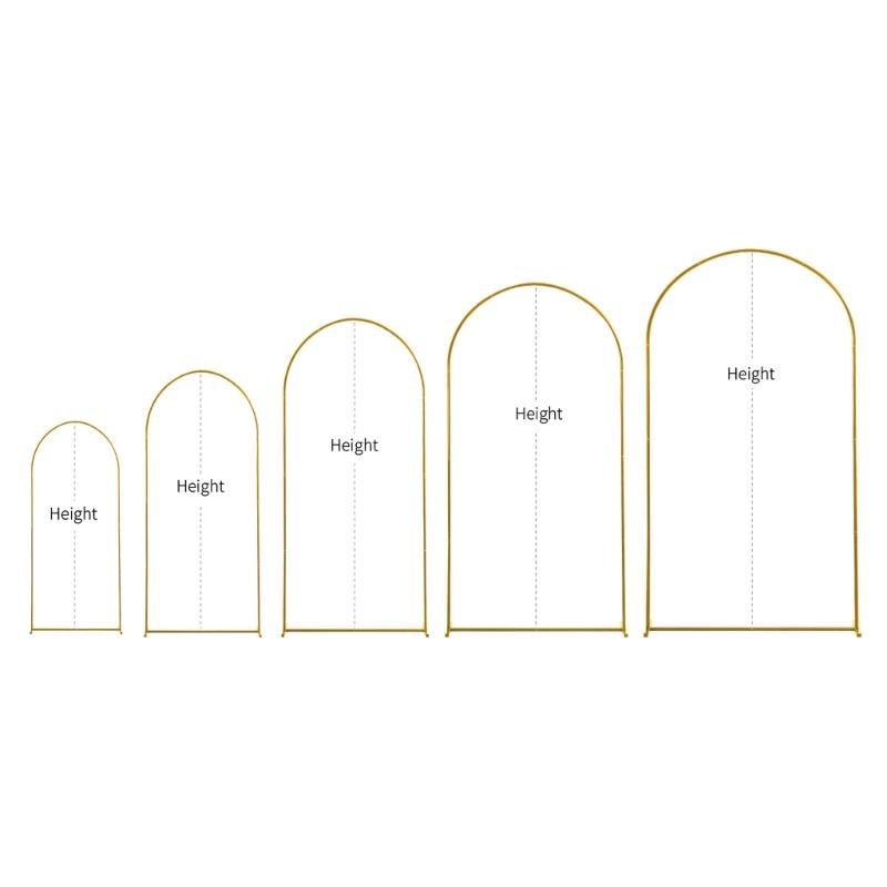 Goldener Eisen Hochzeitsbogen Dekor mit mehreren Größen Einfache Montage Party Hintergrundstruktur