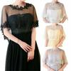 Women Party Bridal Casual Lace Shawl Wedding Cape Evening Dress Cape Style Shawl Elegant Light Sheer