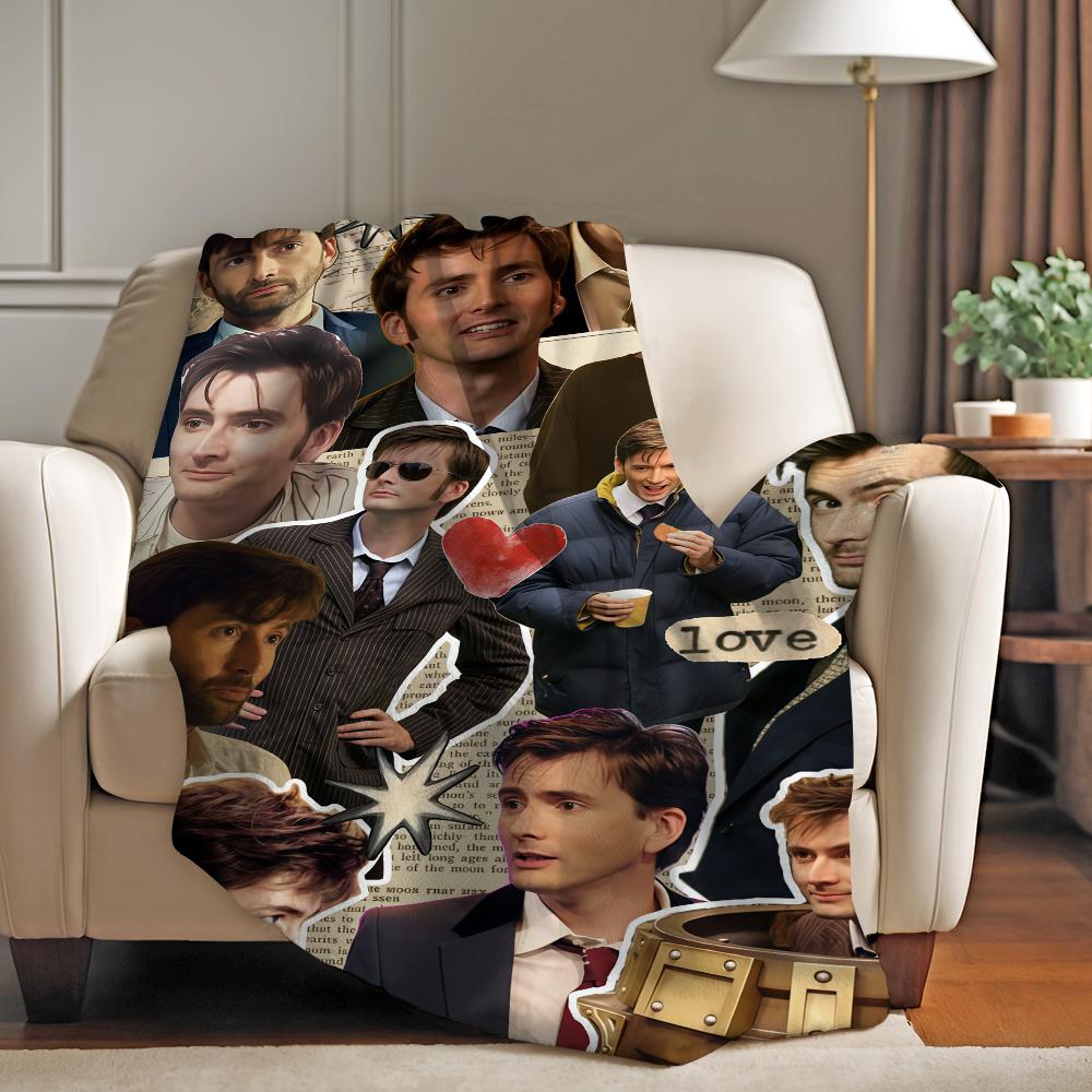 Scottish actor Divid tennant Blanket For Sofa Office Bed Plane Travel Sleep Read Relax Camping Soft And Warm