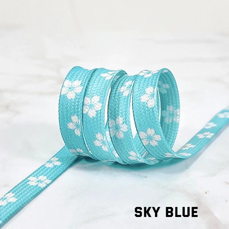 New Daisy Cherry Rope Shoe Laces Flower Shoelace for Sneakers Strap Sports Shoelaces Rubber Bands for AF1/AJ1 Shoes Accessories