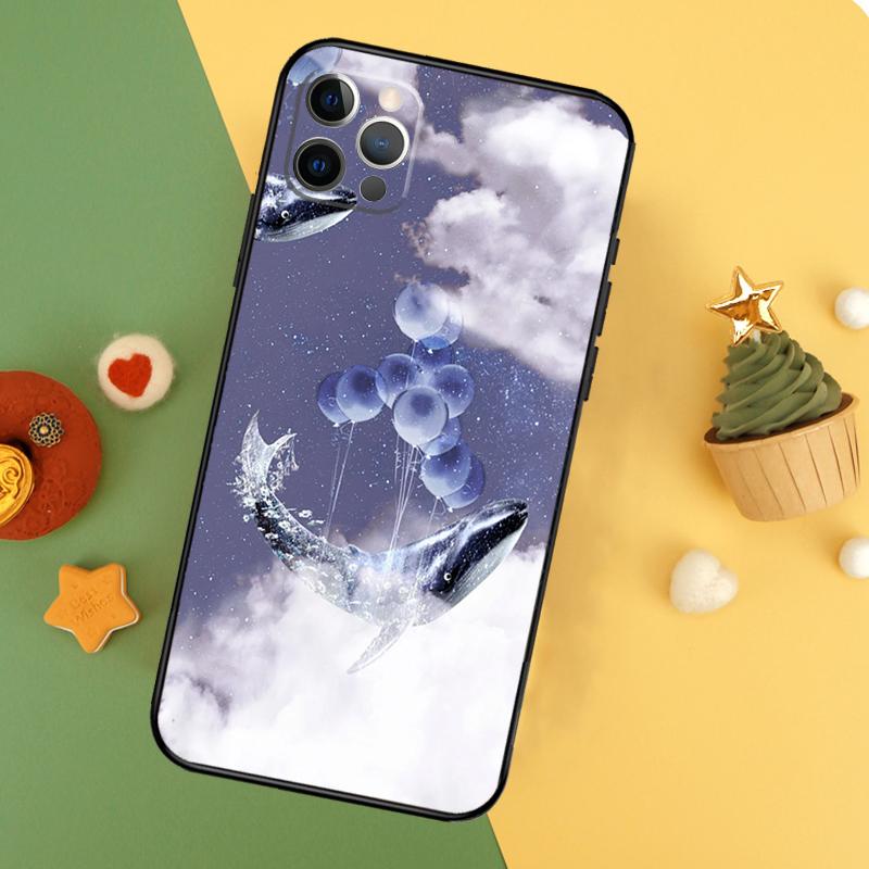

Flying Whale Magical Phone Case For iPhone 17 Pro Max 17Air 16E 15 14 13 12 11 16 Pro Max Mini Shockproof Cover iPhone 14 Plus