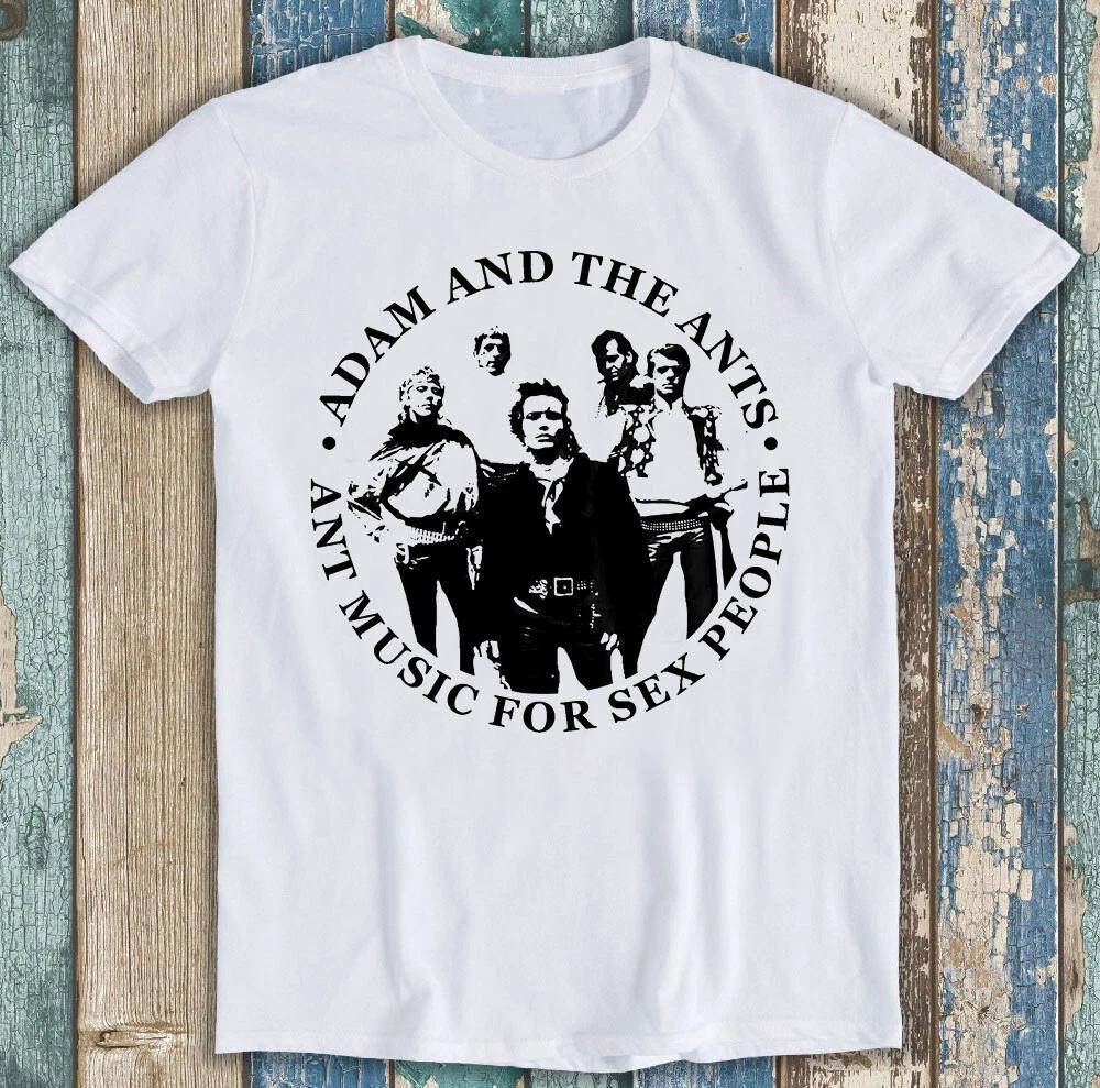 Adam And The Ants Музыка для Людей Постер Музыкальный Мем Смешная Футболка Футболка M1453 XXXL