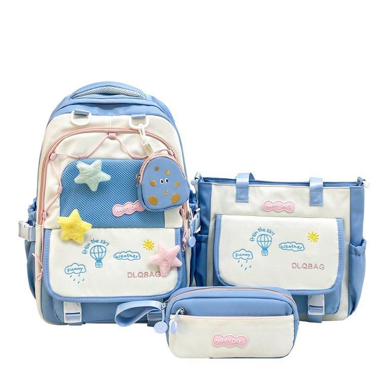 Schoolbag high value college style large capacity fresh and cute lightweight versatile schoolbag junior high school student backpack