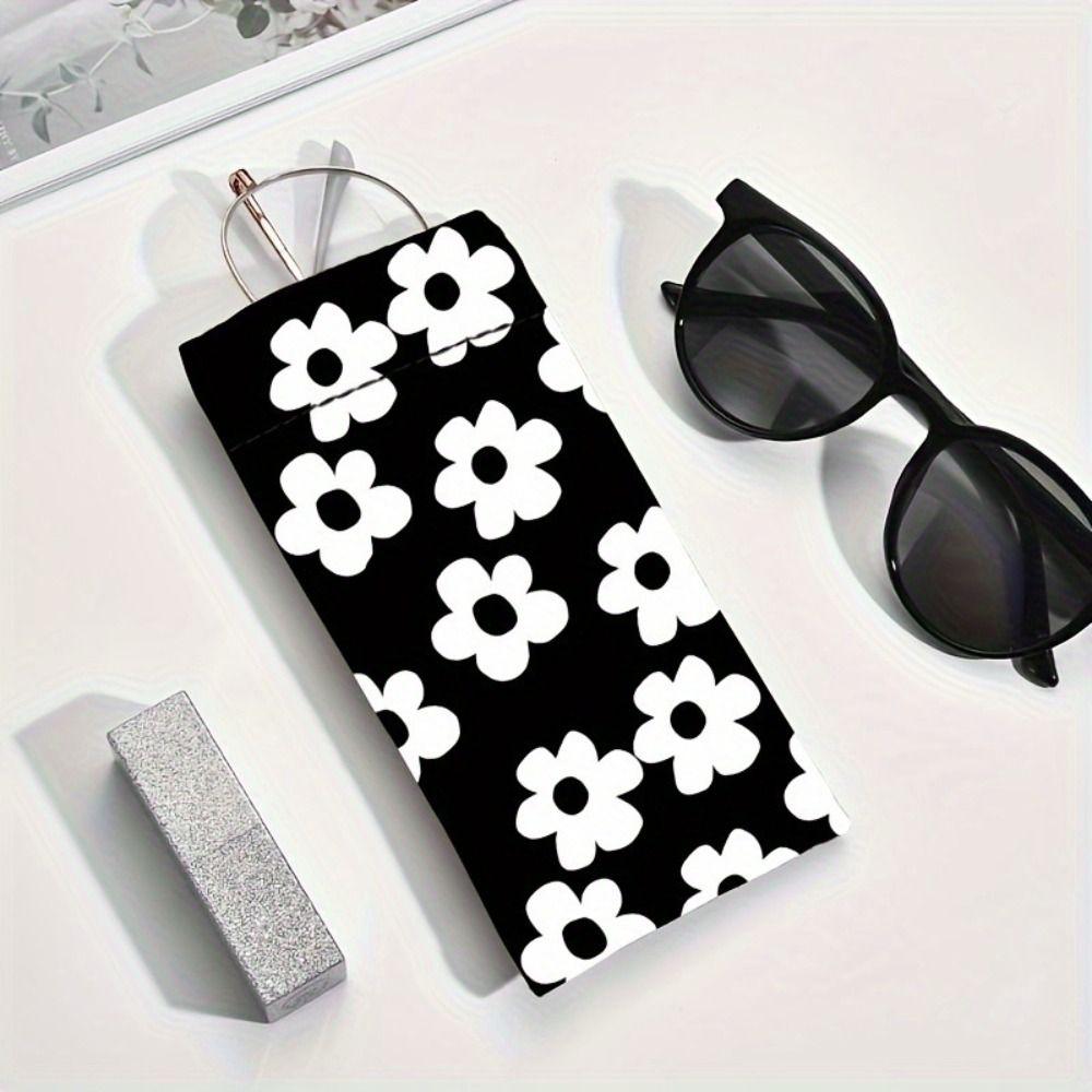 Floral Print Glasses Bag Waterproof Sunglasses Pouch Korean Style Eyewear Storage Bag For Women