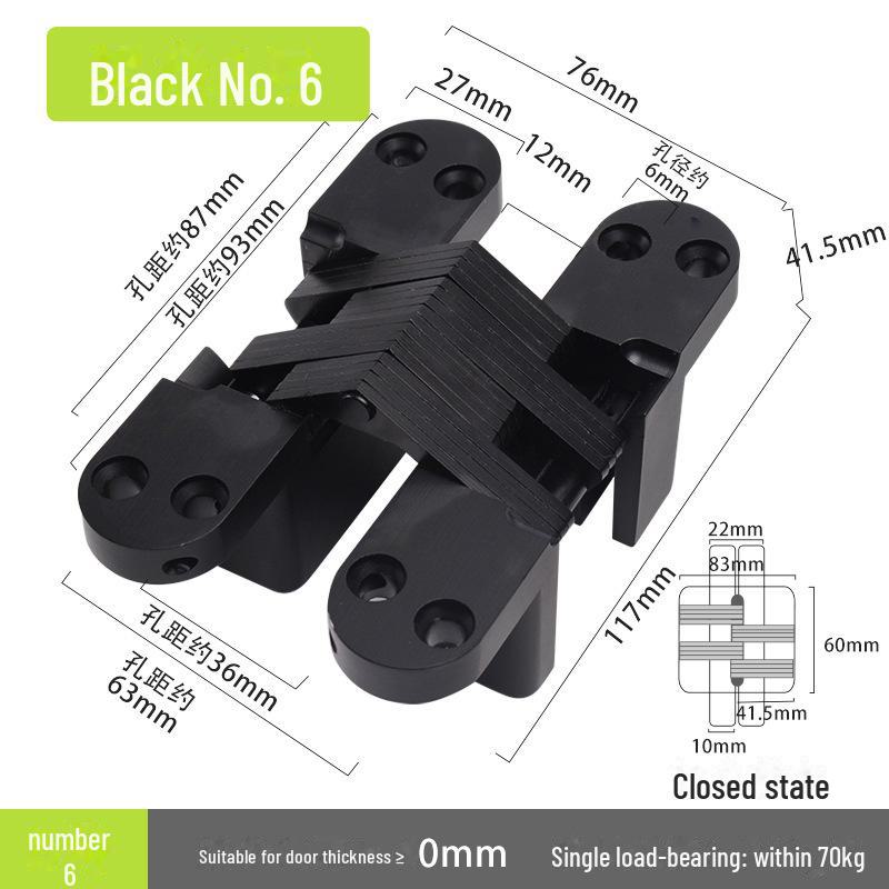 Скрытая крестообразная петля из утолщенной нержавеющей стали для европейских складных дверей