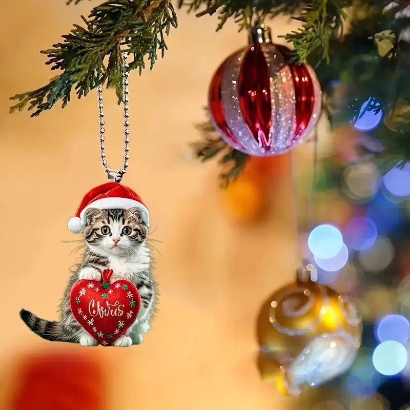 Kreative Cartoon Katze Acryl Deko Hängeanhänger für Autoinnenzubehör