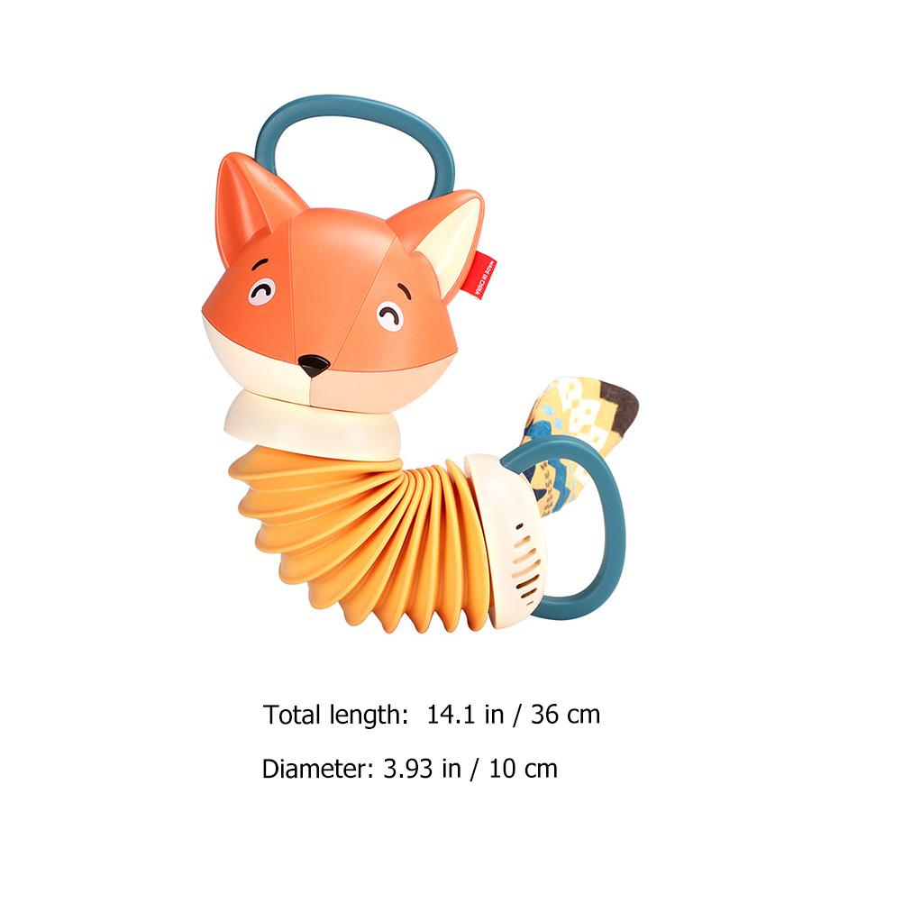 Akordeon Hračky Hudební Dětské Chrastítko Dětské Akční nástroje Ruční závěsný kočárek Concertina Fox Animal Kid Plast