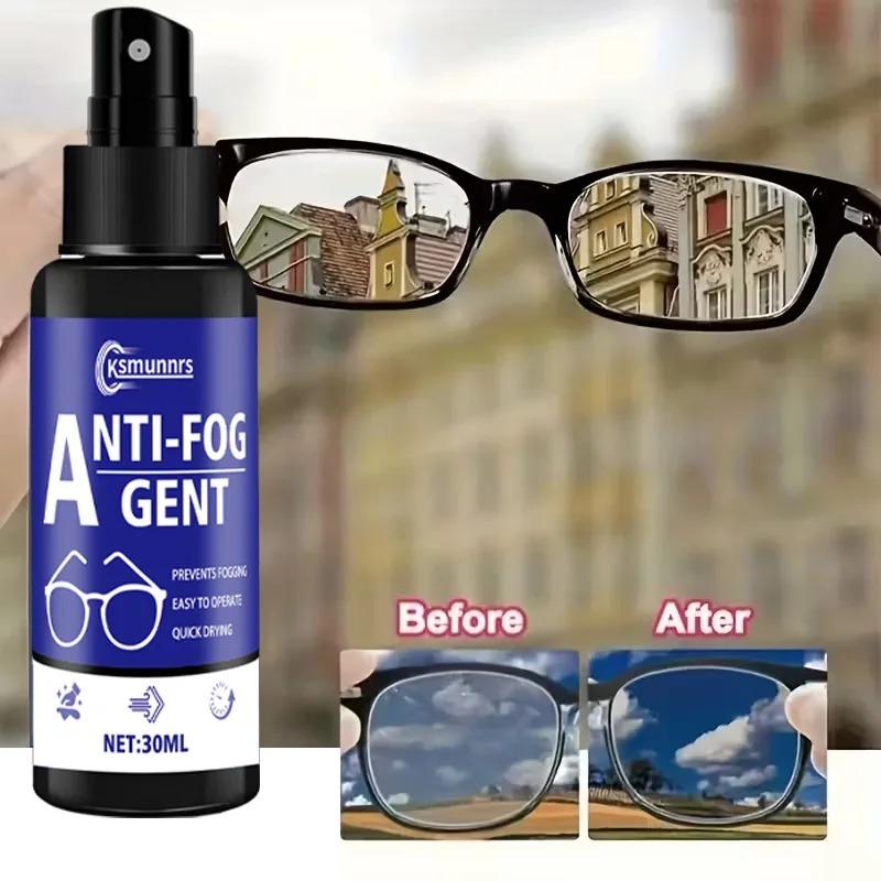 New Anti-Fog Spray for Glasses - Efficient Solution for Swimming Goggles Stylish Eyewear & Regular Glasses Fogging Problem