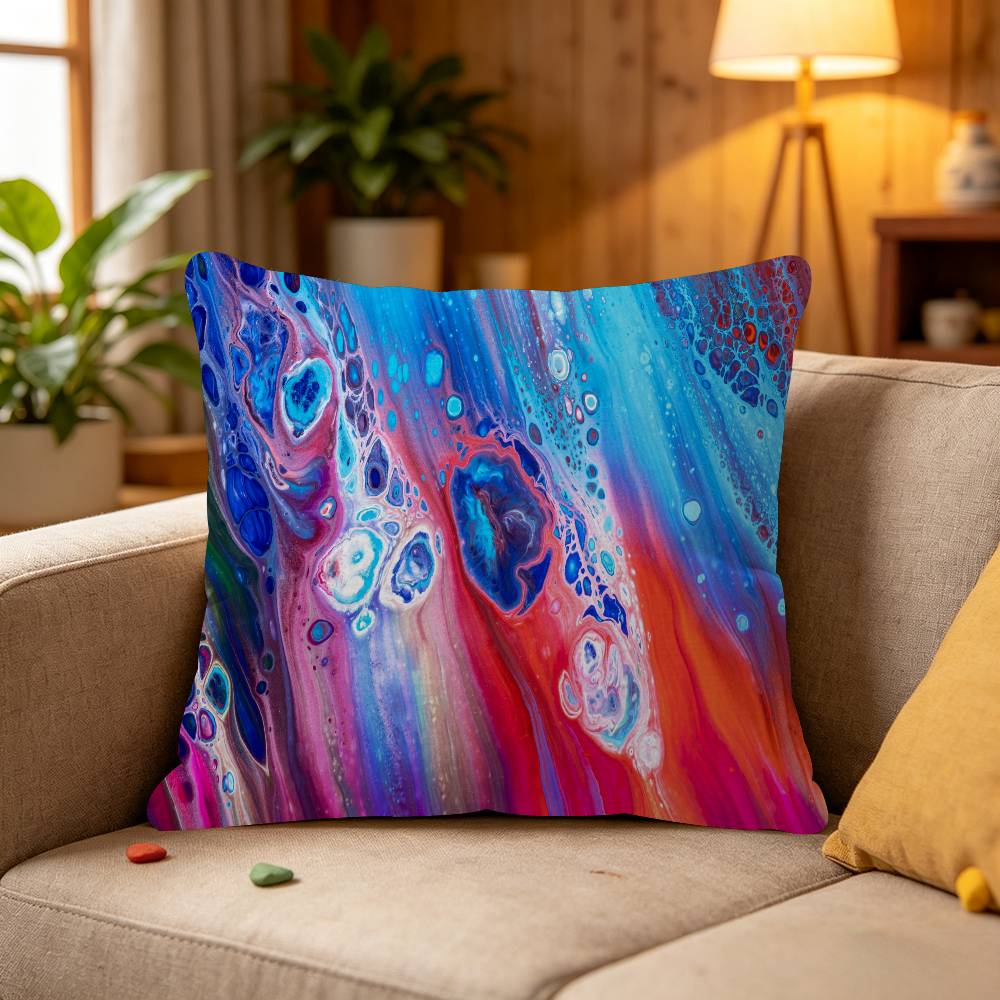 Colorful Paint Splash Pillow Gift Home Office Decoration Bedroom Sofa Car Cushion Cover case 45x45
