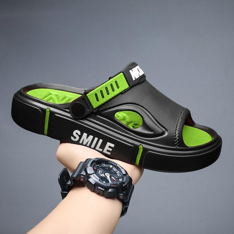 

2025 Men s Sandals Lightweight Slippers Summer New Trend Male Beach Shoes PVC Flat Home Casual Sandals Outdoor Non-Slip Sandals 44-45
