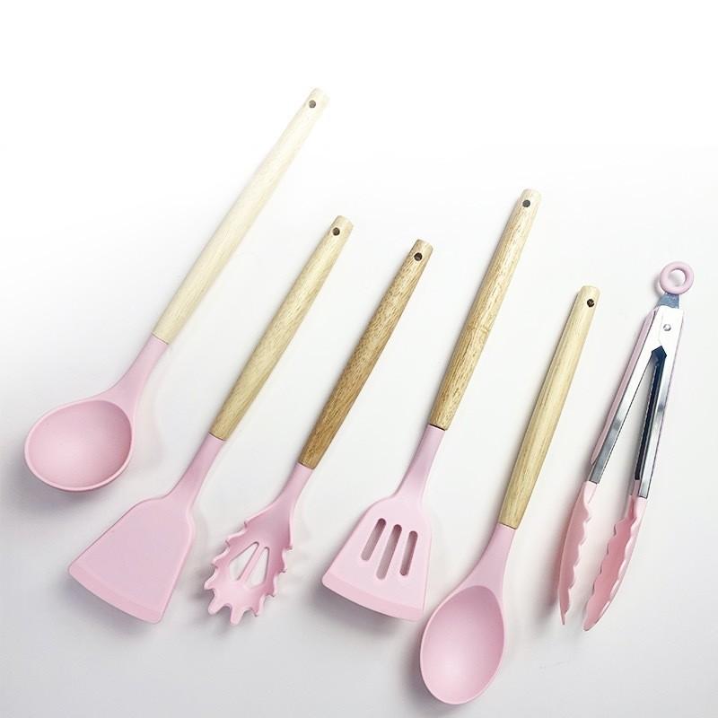 

Набір силіконового кухонного приладдя 19 предметів Набір для дому для сковороди з антипригарним покриттям Ніж Силіконова комбінація Кухонне приладдя, стійке до високих температур