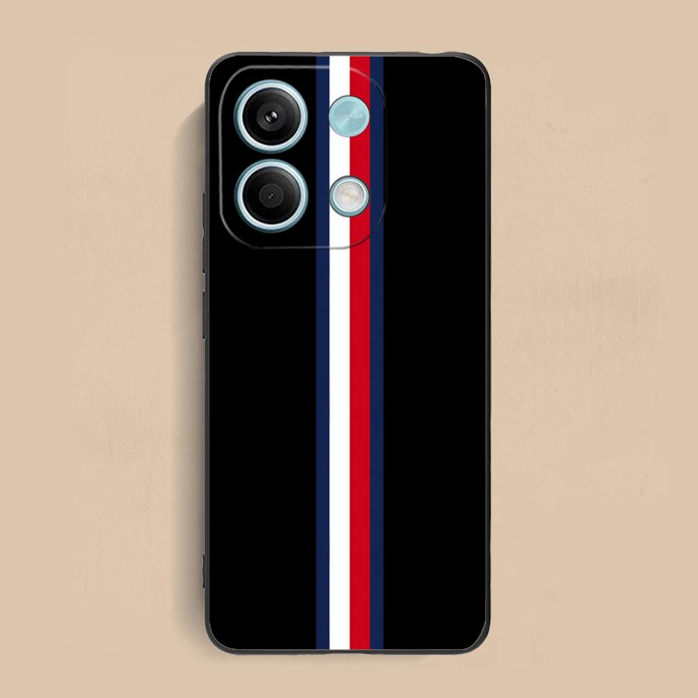 

Red Blue Stripe Mobile Phone Case for Xiaomi Redmi 15 14 13 12 A5 3 2 1 C Plus 4G 5G Colorful Printing Cover Pretty Luxury Redmi A1+