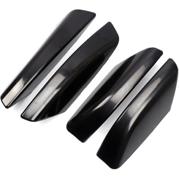 Tocatus Roof Cargo Rack Rail End Cover Shell Cap Trim For 2003-2009 Toyota 4Runner 4WD N210, Black, 4Pcs