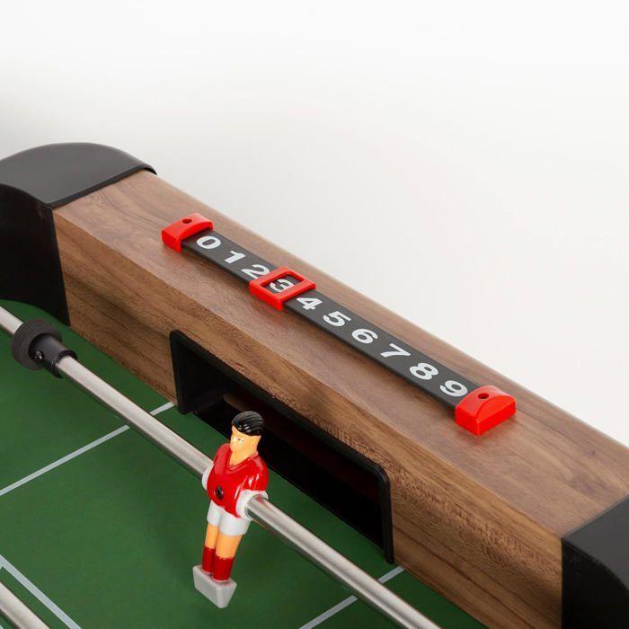 Beech Wood Foosball Table - COLORBABY - 121x61x81 Cm - Metal Legs - 2-4 Players - 22 Figurines