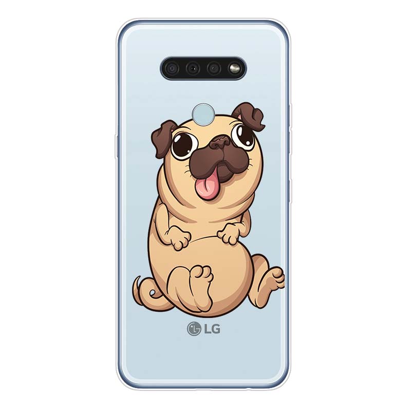 

Мультфильм милый мопс для LG K92 K52 K62 K22 K71 K61 K51S K41S G8 G8S G8X V35 V50 V40 V50S V60 Q60 чехол для телефона LG Q60