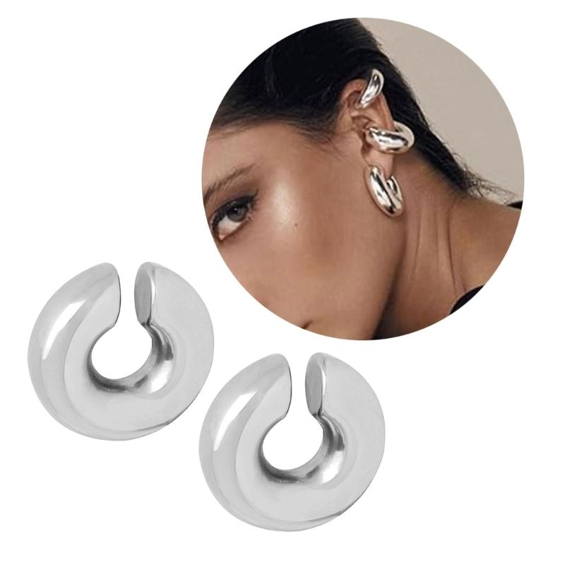 Non Piercing Ear Cuff Circle Ear Cuffs Stainless Steel Ear Clip Trendy Cuff Earrings Comfortable Design Ear Accessorirs
