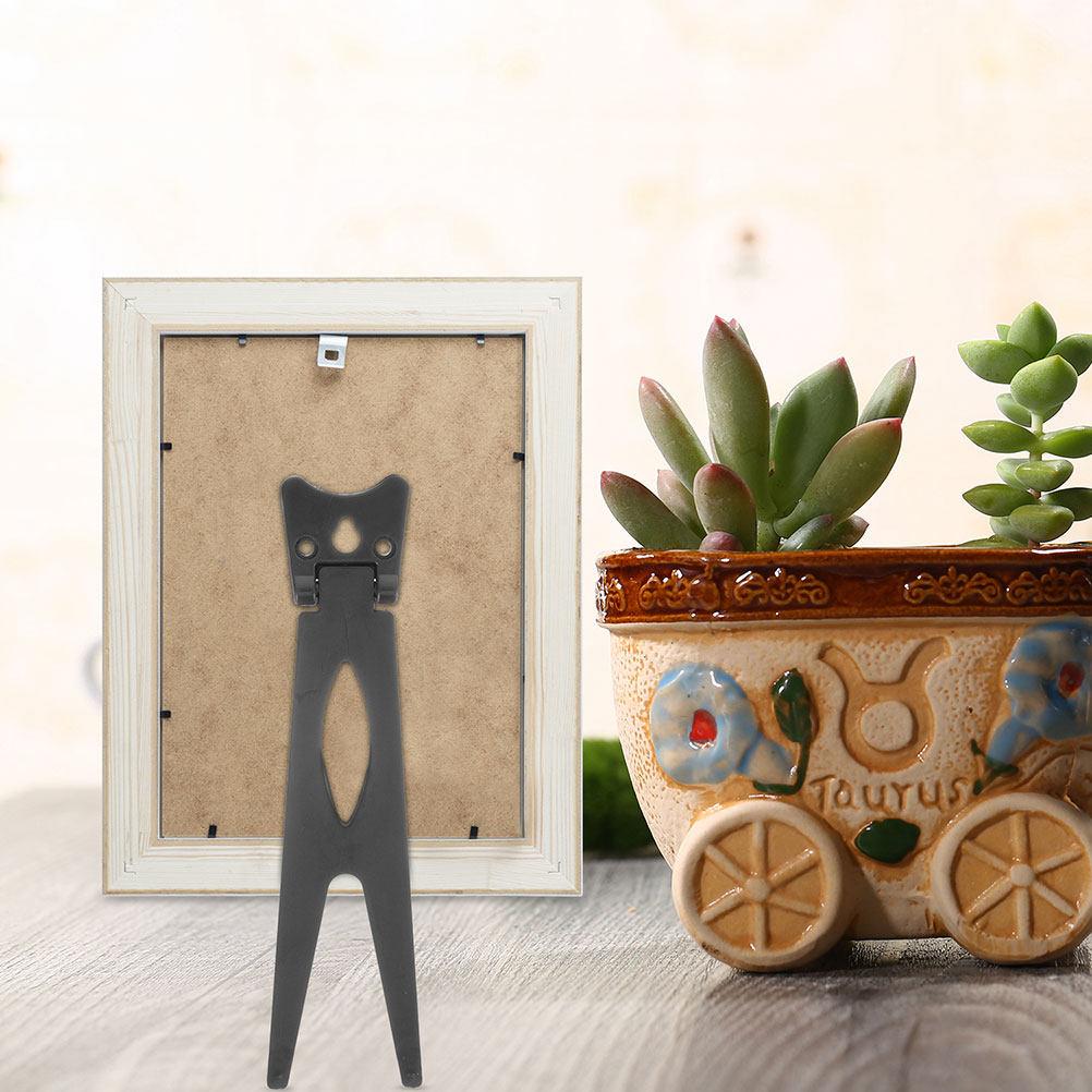 12Pcs Plastic Photo Frame Back Support Easel Type for Picture Frames Polished Finish Rounded Corners Stable Support Simple Setup