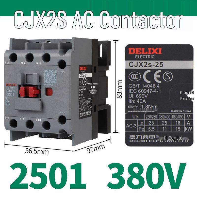 DELIXI CJX2S Series AC Contactor (380V/220V/110V/36V/24V)