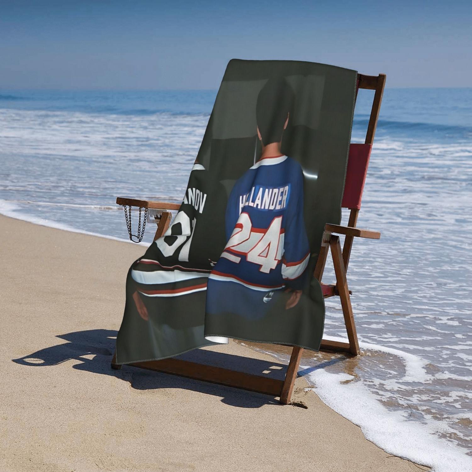 Ka Chen Muda White 1Pc Of Heated Rivalry Inspired Beach Towel,An Essential For Travel, It Provides Warmth While Also Serving As A Fashionable Acces