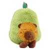 Cute Avocado Capybara Plush Toy Keychain Adorable Soft Stuffed Animal Doll Accessory